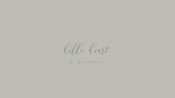 hello heart Font