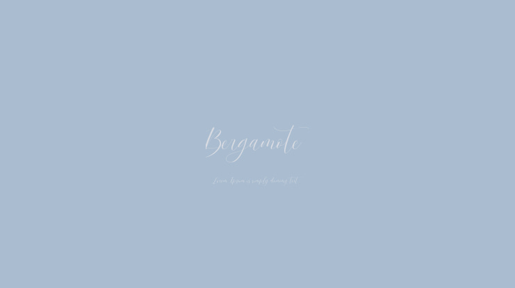 Bergamote Font