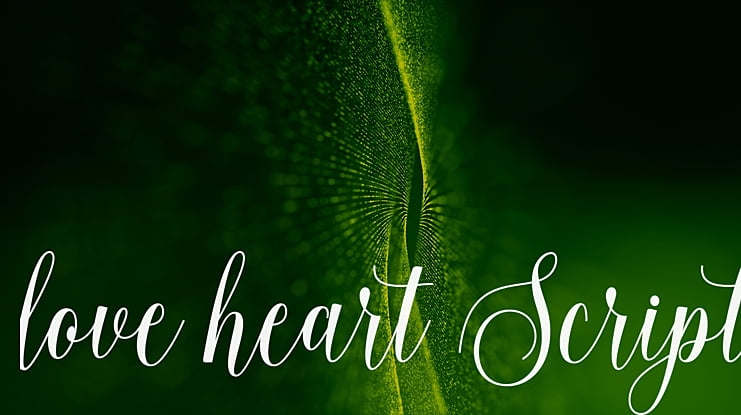 love heart Script Font