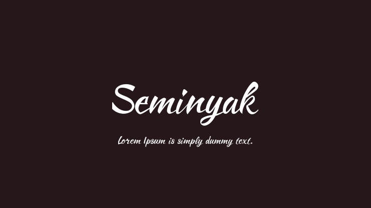 Seminyak Font