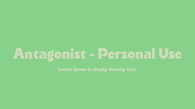 Antagonist - Personal Use Font