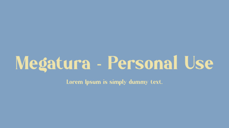 Megatura - Personal Use Font