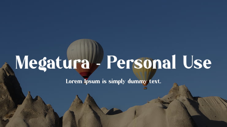 Megatura - Personal Use Font