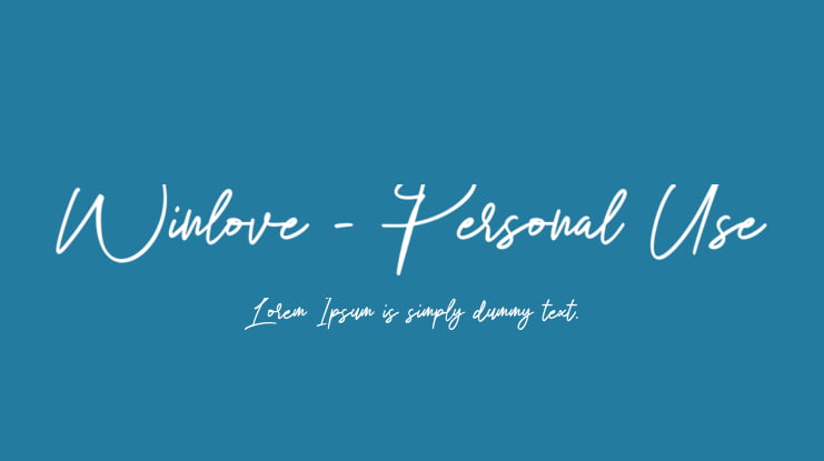 Winlove - Personal Use Font