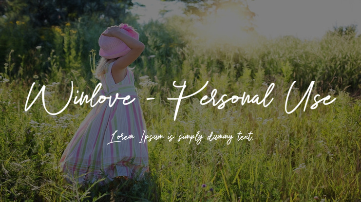 Winlove - Personal Use Font