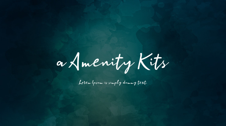 a Amenity Kits Font