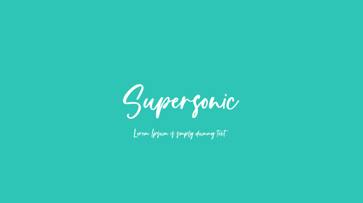 Supersonic Font