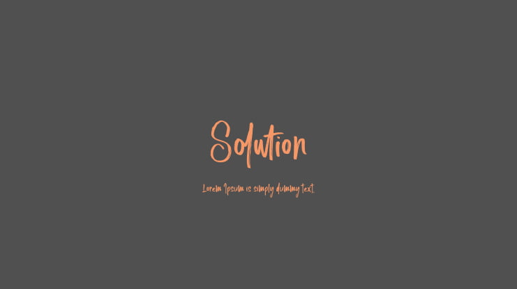 Solution Font