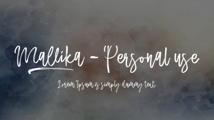 Mallika - Personal use Font
