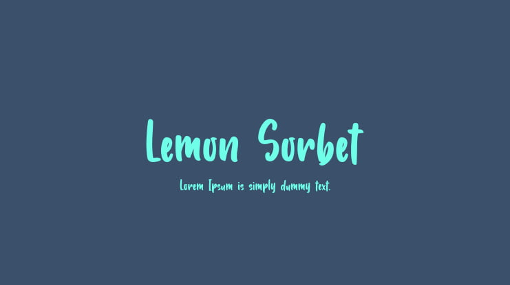Lemon Sorbet Font