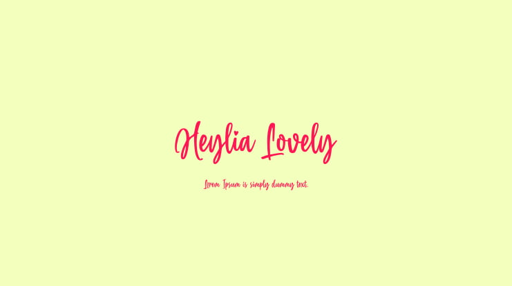 Heylia Lovely Font