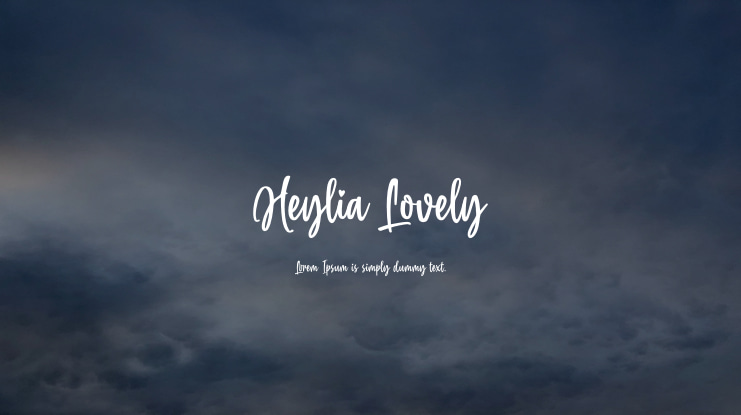 Heylia Lovely Font