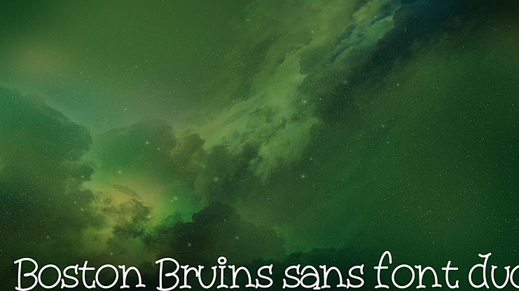 Boston Bruins sans font duo