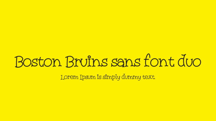 Boston Bruins sans font duo