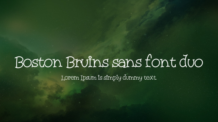 Boston Bruins sans font duo