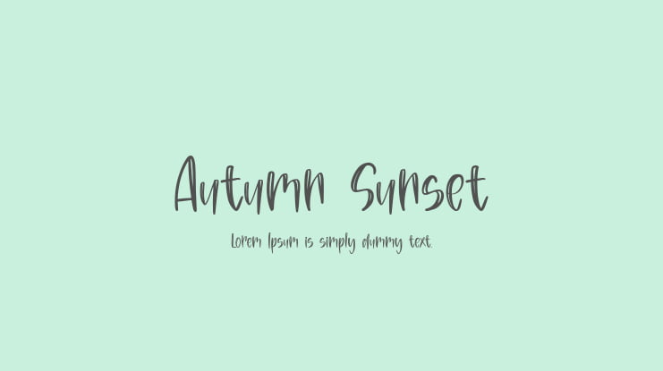 Autumn Sunset Font