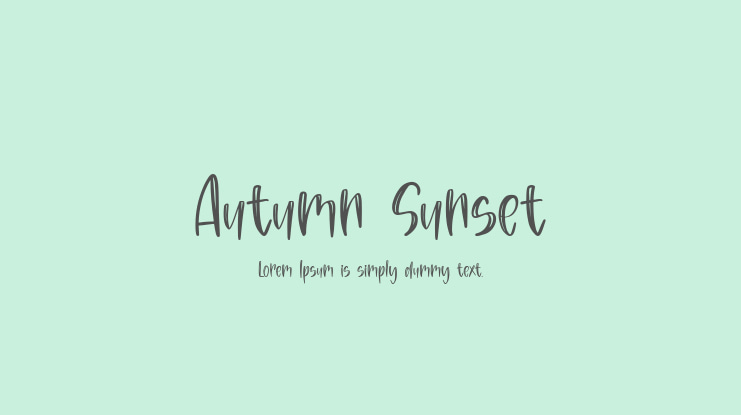 Autumn Sunset Font