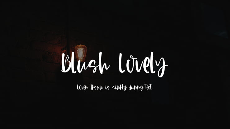 Blush Lovely Font