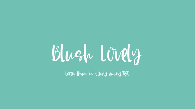 Blush Lovely Font