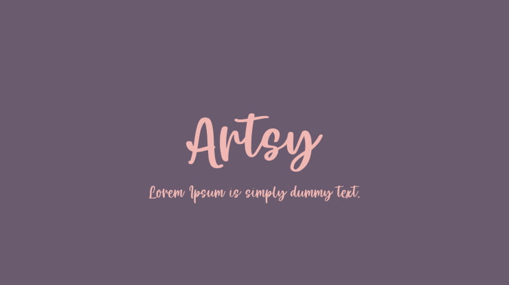 Artsy Font