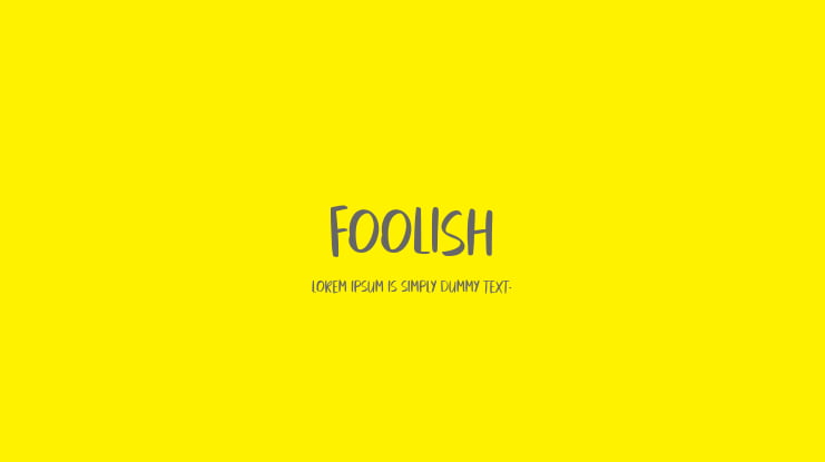 foolish Font