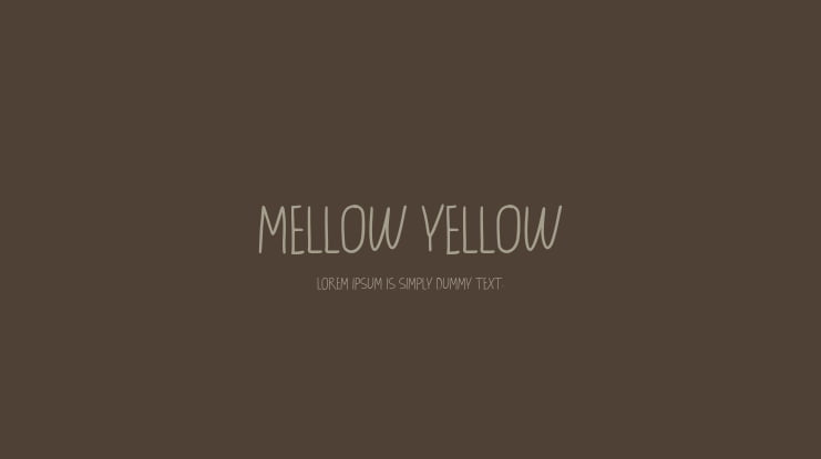 Mellow Yellow Font