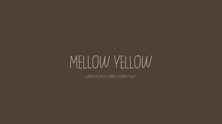 Mellow Yellow Font