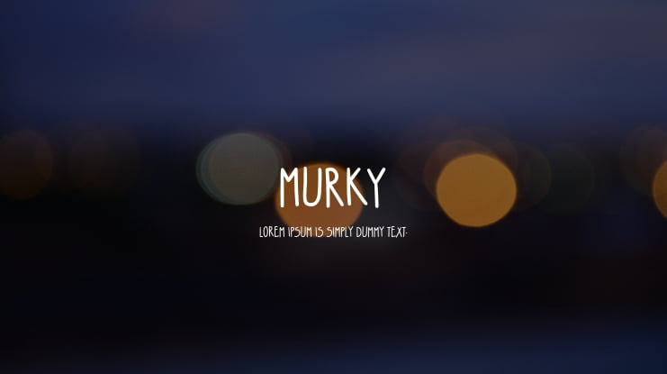 Murky Font