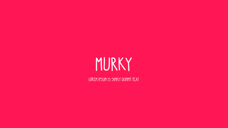 Murky Font