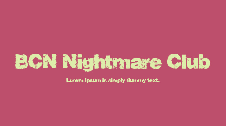 BCN Nightmare Club Font
