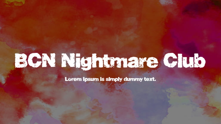BCN Nightmare Club Font