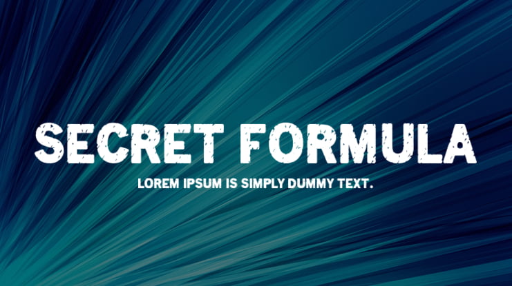 Secret Formula Font