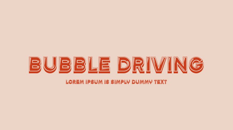 Bubble Driving Font