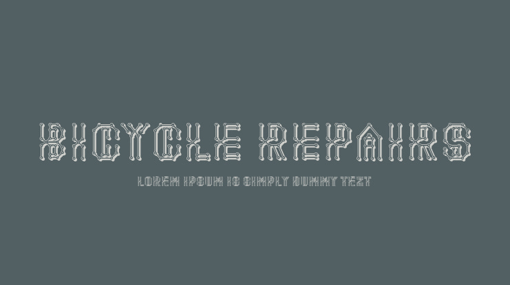 Bicycle Repairs Font