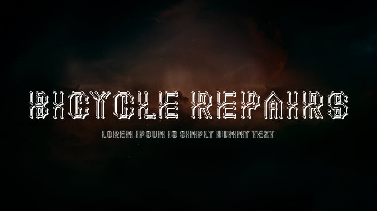 Bicycle Repairs Font