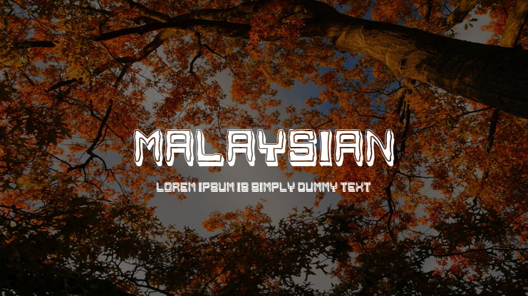 Malaysian Font