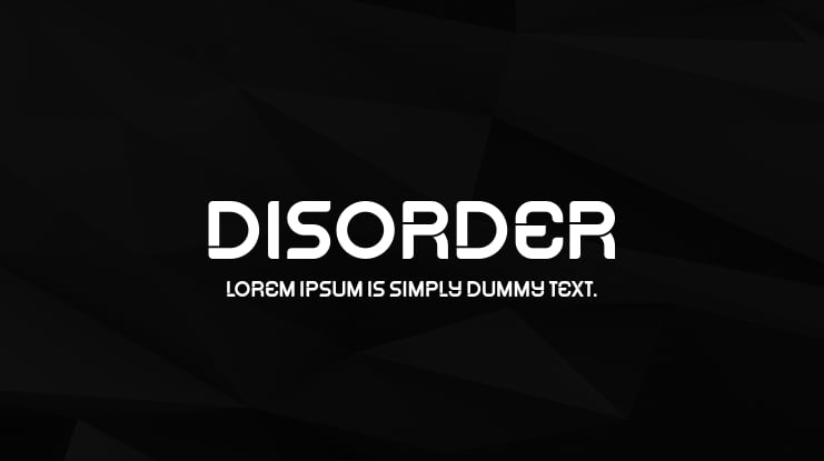Disorder Font