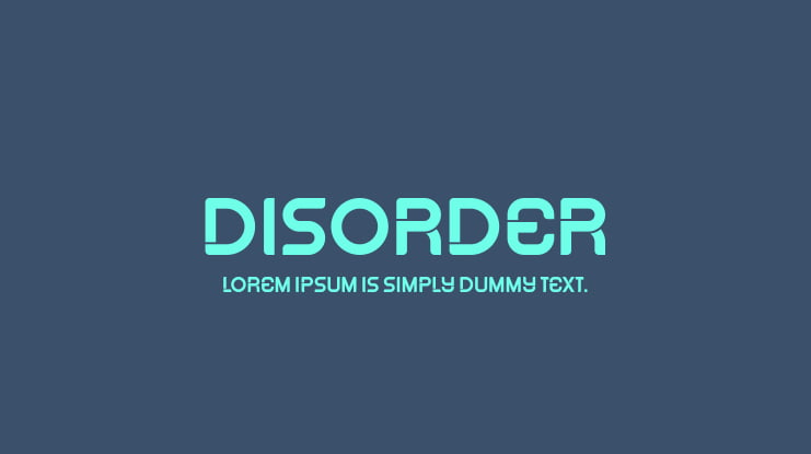 Disorder Font