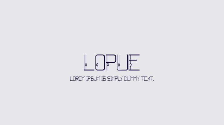 lopue Font