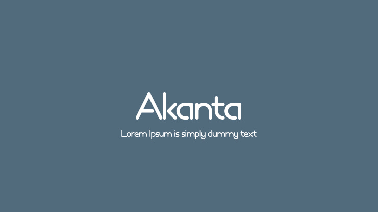 Akanta Font