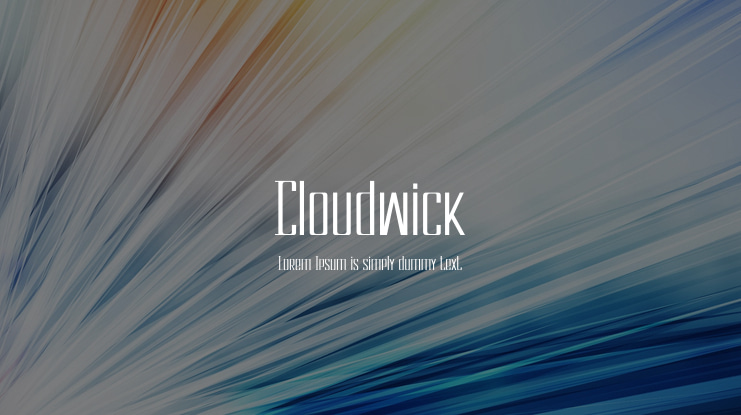 Cloudwick Font