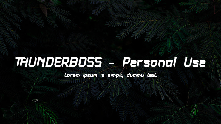 THUNDERBOSS - Personal Use Font