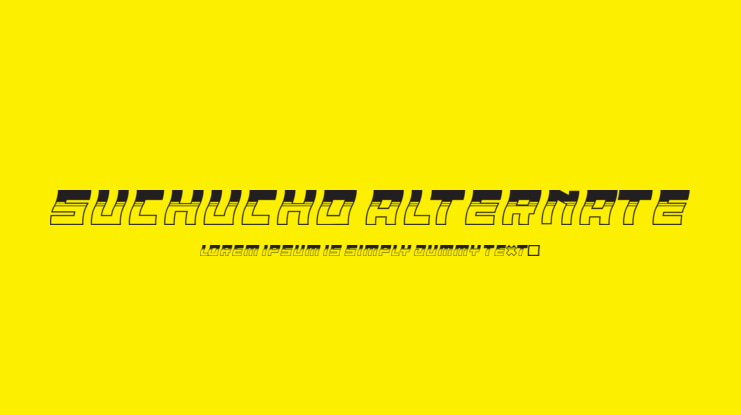Suchucho Alternate Font Family