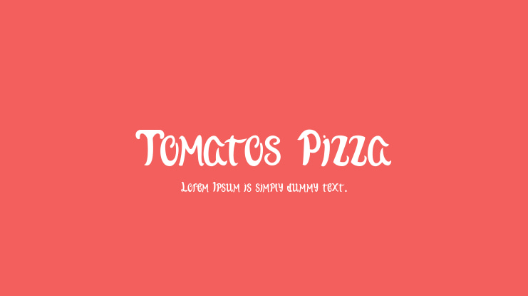 Tomatos Pizza Font