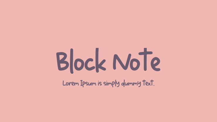 Block Note Font