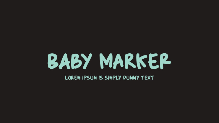 Baby Marker Font
