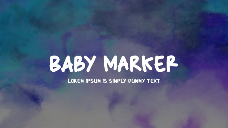 Baby Marker Font