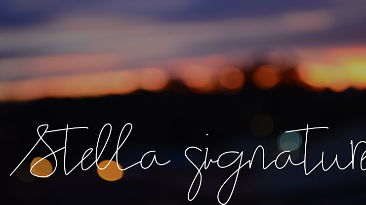 Stella signature Font