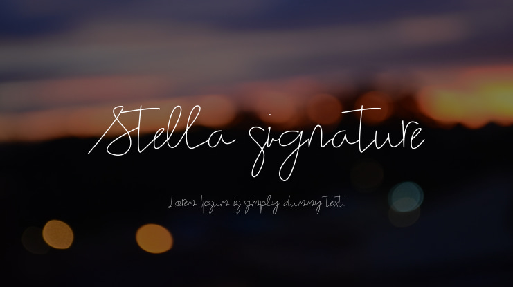 Stella signature Font