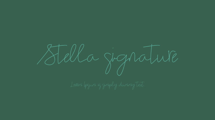Stella signature Font